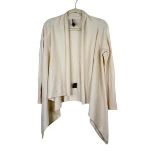 Bloomingdales Womens Cashmere Drape Front Cardigan Sweater Minimalist Size Small